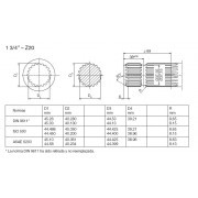 Transmisión Hom N8 Z21 1"3/8 D45-1100