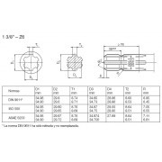 Transmisión Hom N6 Z6 1"3/8 Z6 1" 3/8-1100