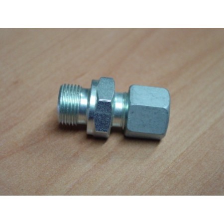 Macho 3/8 gas a Obalillo y tuerca para tubo de 10 Ø de Hierro