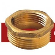 Reducción Valona Hexagonal Latón 1" 1/2 Macho a 1/2" Hembra